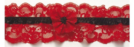 NASZYJNIK KORONKOWY CZERWONY