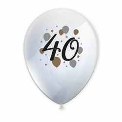 BALONY LATEKSOWE 40 URODZINY 30 CM 6 SZT