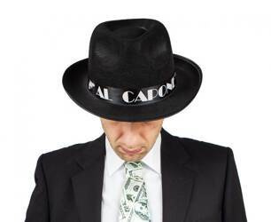 KAPELUSZ CZARNY GANGSTERSKI LATA 20