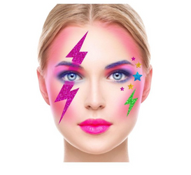 NAKLEJKI BIŻUTERIA OZDOBA NA TWARZ LATA 80