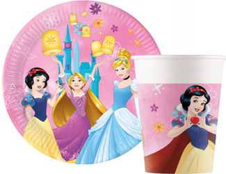 ZESTAW KSIĘŻNICZKI DISNEYA TALERZYKI+KUBECZKI