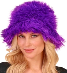 CZAPKA PLUSZOWA FIOLETOWA
