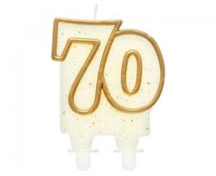 ŚWIECZKA URODZINOWA ZŁOTA 70