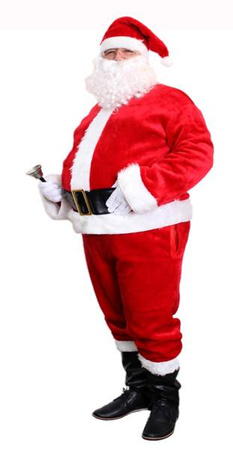 Strój Mikołaja lux 8 elementów roz. XL/XXL