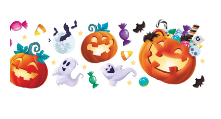 NAKLEJKI NA ŚCIANĘ WESOŁE HALLOWEEN 25 x 70 cm