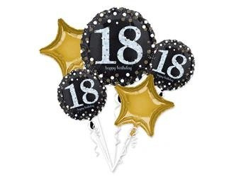 ZESTAW BALONÓW URODZINOWYCH 18-STKA 5 SZT