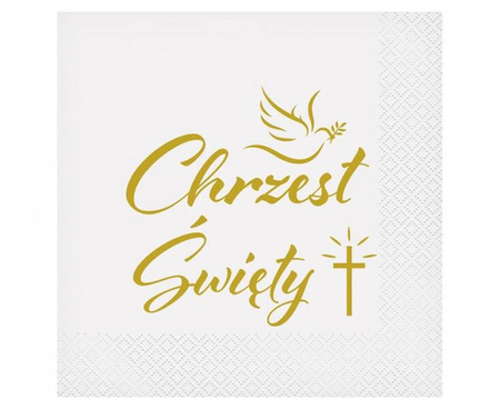 SERWETKI CHRZEST ŚWIĘTY 20 SZT. 33 CM 
