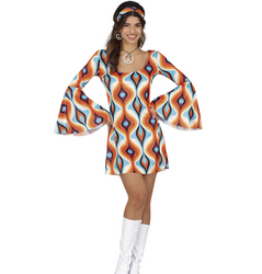 STRÓJ DAMSKI HIPISKA DISCO FALE