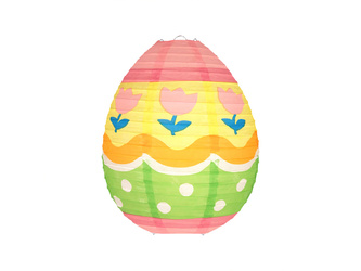 LAMPION PAPIEROWY PISANKA JAJKO TULIPANY 25CM WIELKANOC