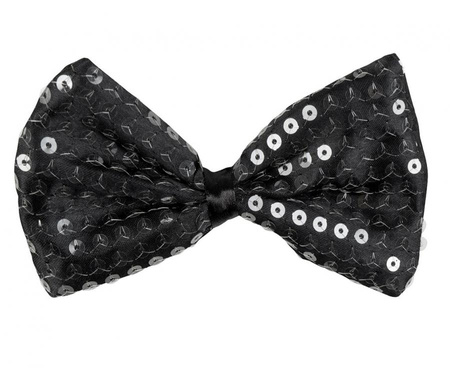 MUSZKA CZARNA CEKINOWA 13 CM