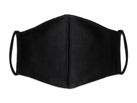 Maska bawełniana higieniczna z jonami srebra wielokrotnego użytku, czarny, dla dorosłych