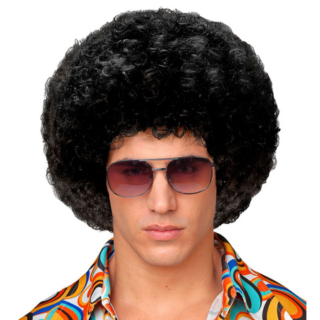 PERUKA AFRO DISCO CZARNA