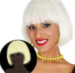 PERUKA FLUORESCENCYJNA BIAŁA