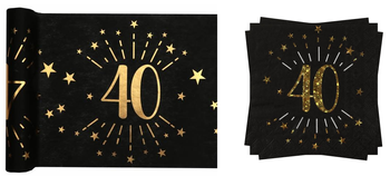 ZESTAW NA 40 URODZINY: BIEŻNIK + SERWETKI