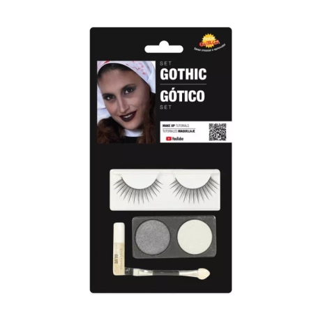 ZESTAW DO MAKIJAZU OCZU SREBRNO-BIALY