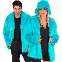 STRÓJ KURTKA FUTERKO TURKUSOWE