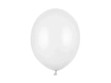 BALONY STRONG 30 CM METALIZOWANE JASNY BIAŁY 100 SZT