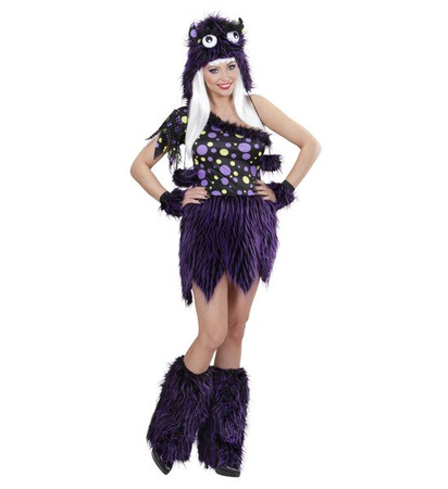 STRÓJ MONSTER GIRL FIOLETOWA