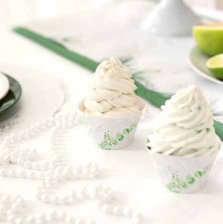 PAPILOTKI DO BABECZEK KOMUNIA ŚWIĘTA SREBRNE 6 SZT. IHS