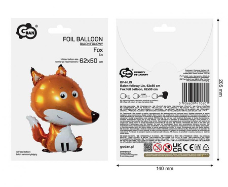 BALON FOLIOWY LIS 62 X 50 CM