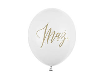 BALONY LATEKSOWE 30CM BIAŁE MĄŻ 50 szt.