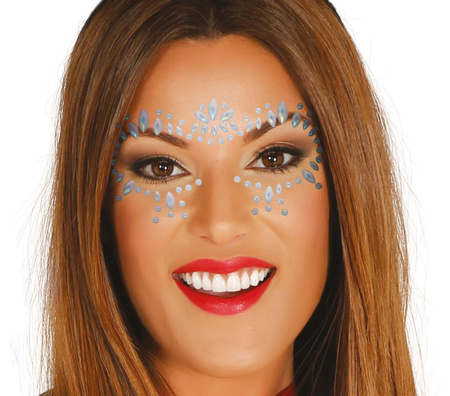 NAKLEJKI KRYSZTAŁKI 3D NA TWARZ ŚWIECĄCE