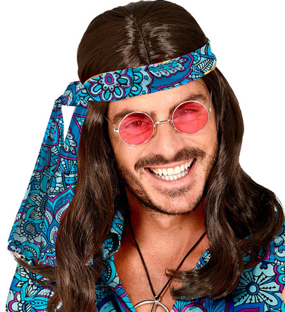 OPASKA NIEBIESKA KOŁA DISCO LATA 70