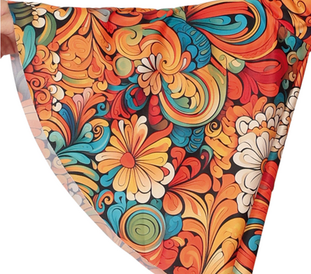 STRÓJ DAMSKI SUKIENKA HIPIS LATA 70