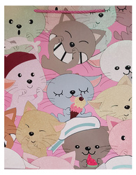 TORBA PREZENTOWA ZWIERZĄTKA KOTKI 31 X 40 X 12 CM