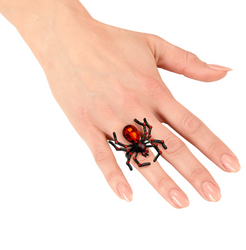 PIERŚCIONEK PAJĄK CZARNY