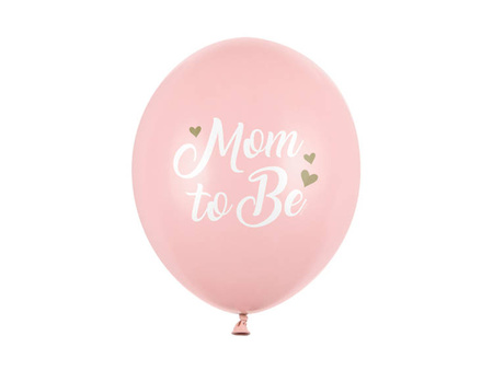 BALONY LATEKSOWE MOM TO BE RÓŻ 30 CM 6 SZT