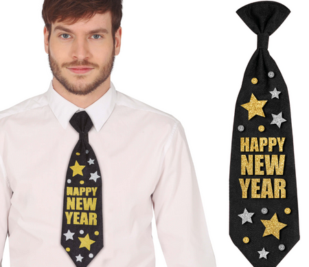KRAWAT SYLWESTROWY HAPPY NEW YEAR