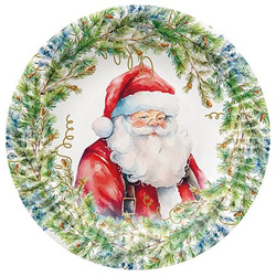 TALERZYKI PAPIEROWE ŚWIĘTY MIKOŁAJ WIENIEC 8 SZT
