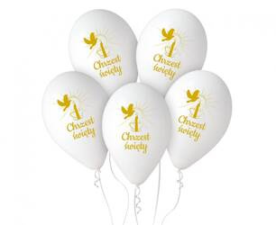 BALONY PREMIUM CHRZEST ŚW, 32CM 5 SZT.