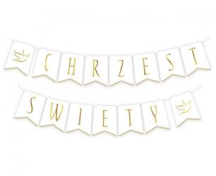 GIRLANDA PAPIEROWA CHRZEST ŚWIĘTY 13.5 X 17.5 CM