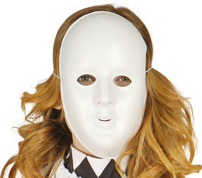 BIAŁA PLASTIKOWA MASKA