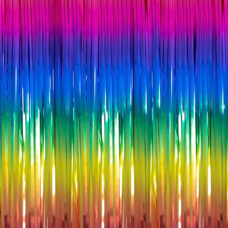 KURTYNA IMPREZOWA TĘCZOWA 100x250 CM