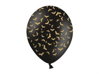 BALONY 30cm, CZARNE NIETOPERZE 50 szt.