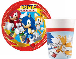 ZESTAW SONIC TALERZYKI+KUBECZKI