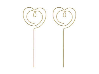 TOPPER ZŁOTE SERCE 2 SZT.