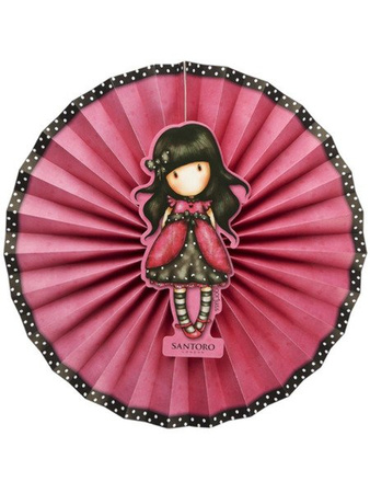 Santoro Gorjuss Ladybird Paper Fans, Pink 