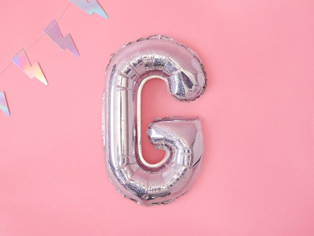 BALON FOLIOWY 35cm, LITERA G HOLOGRAFICZNY