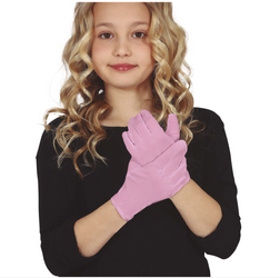 RÓŻOWE RĘKAWICZKI DLA DZIECI 17 CM