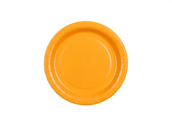 TALERZYKI PAPIEROWE JASNY POMARAŃCZOWY 18 CM 6 SZT