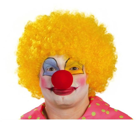 PERUKA WŁOSY KRĘCONE ŻÓŁTE