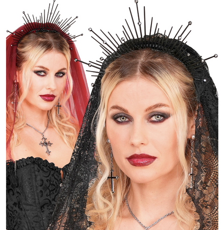 OPASKA NA GŁOWĘ Z KRYSZTAŁKAMI CZARNA