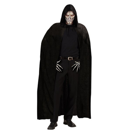 PELERYNA CZARNA Z KAPTUREM