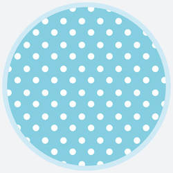 TALERZYKI PAPIEROWE NIEBIESKIE W KROPKI 18 CM