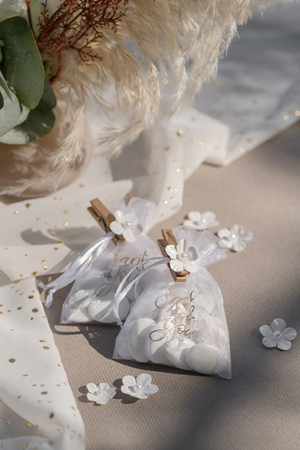 WORECZKI Z ORGANZY THANK YOU 7.5 X 10 CM 6 SZT