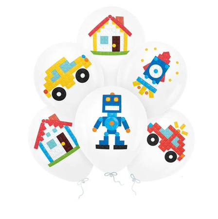 BALONY ECO KLOCKI 30 CM 6 SZT.